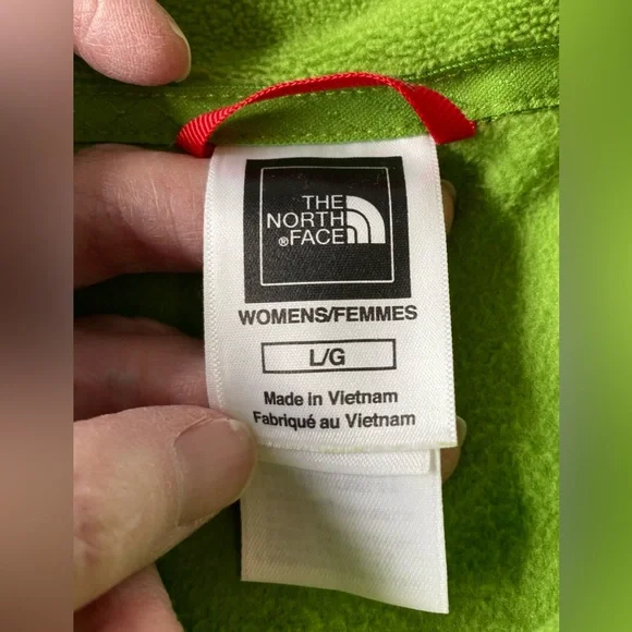 The North Face 1/4 zip pullover  green  size large (runs small) EUC - Picture 6 of 7